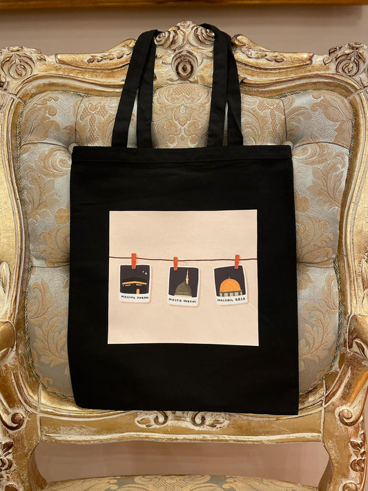 Üç Güzel Mescit Temalı Baskılı Çanta