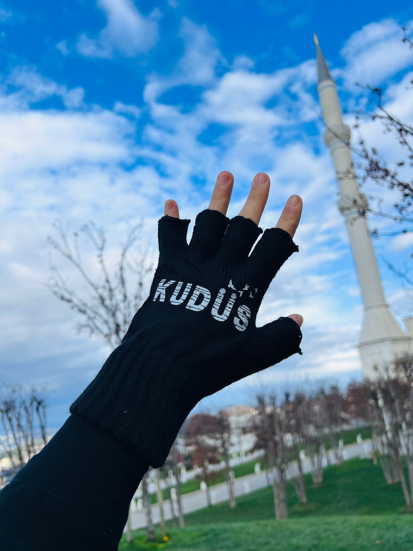 Filistin Temalı Baskılı Eldiven