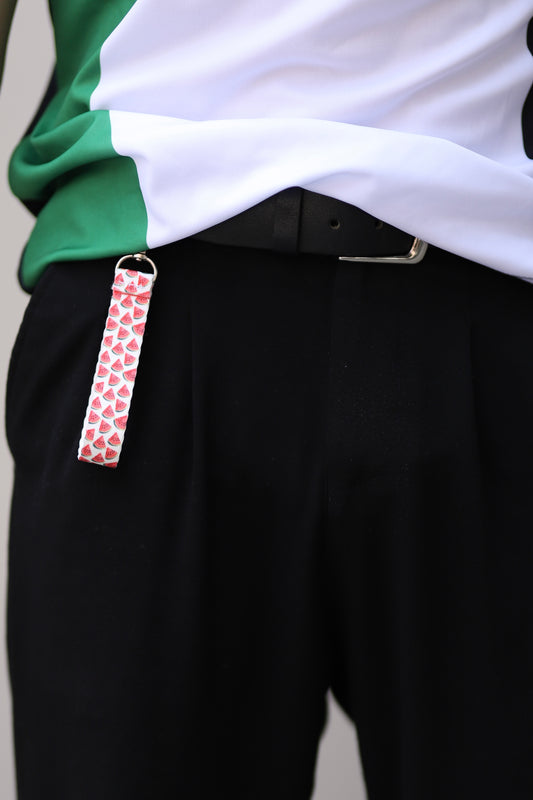 Keffiyeh patterned keychain