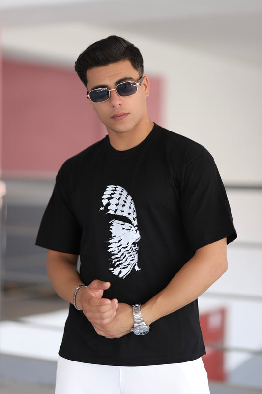 Kefiye Desen Baskılı T-shirt