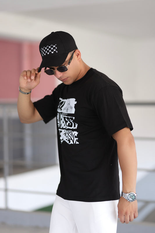 Filistin Yazılı Baskılı T-shirt