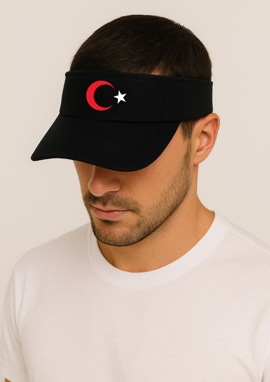 Ay Yıldız Temalı Güneşlik Şapka