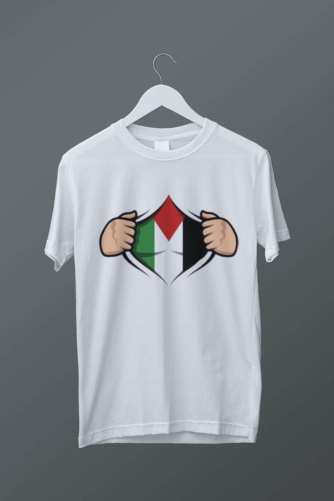 Kahraman Filistin Temalı Baskılı Tişört