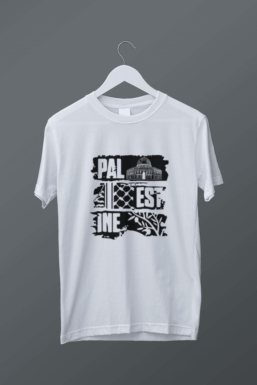 Filistin Yazılı Baskılı T-shirt