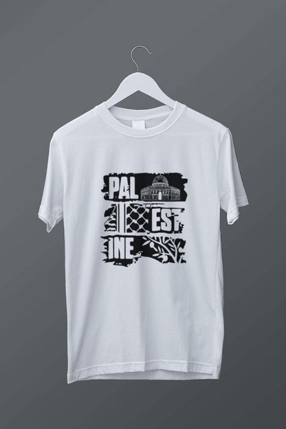 Filistin Yazılı Baskılı T-shirt