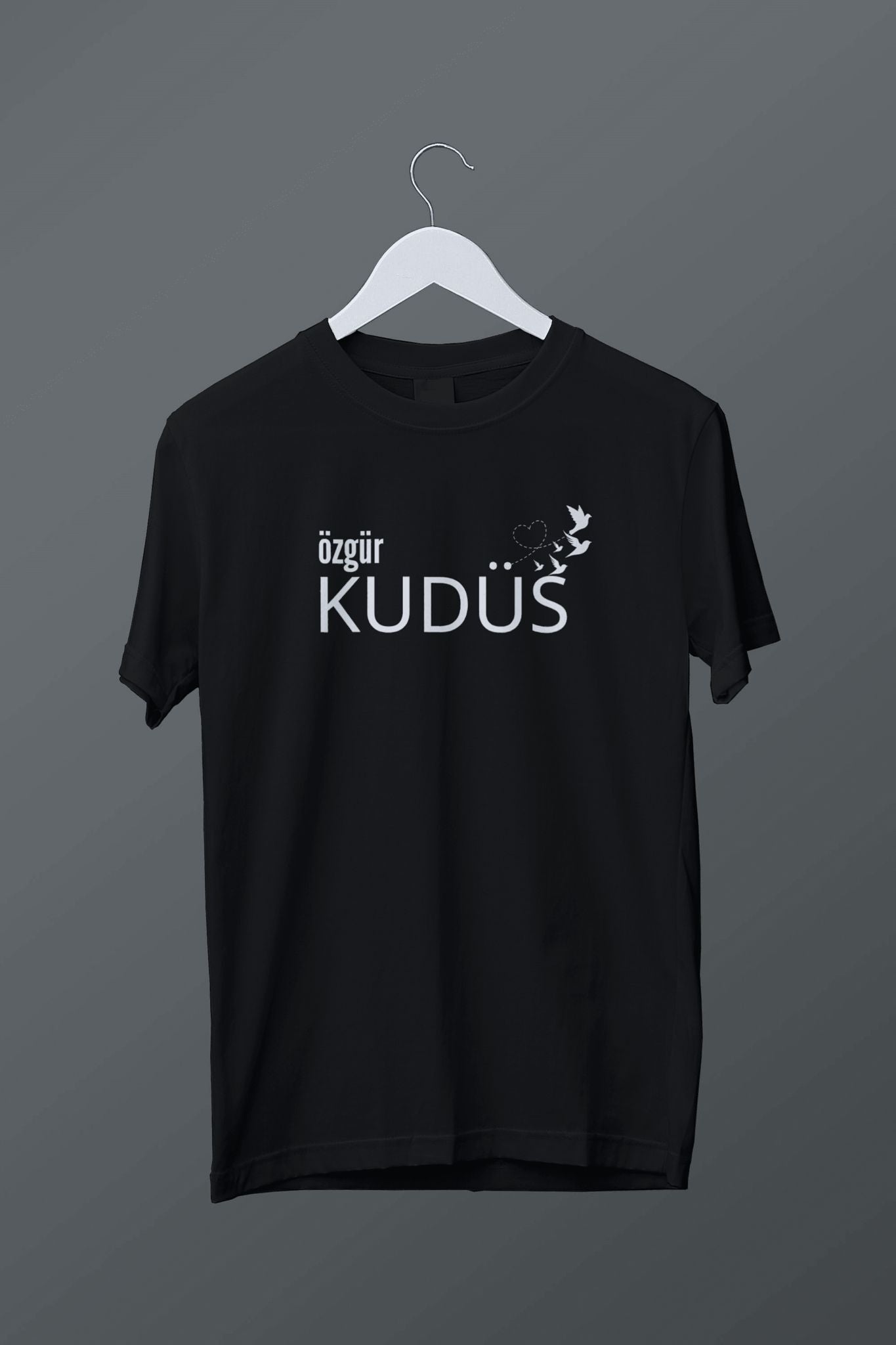 Özgür Kudüs Yazılı Baskılı T-shirt