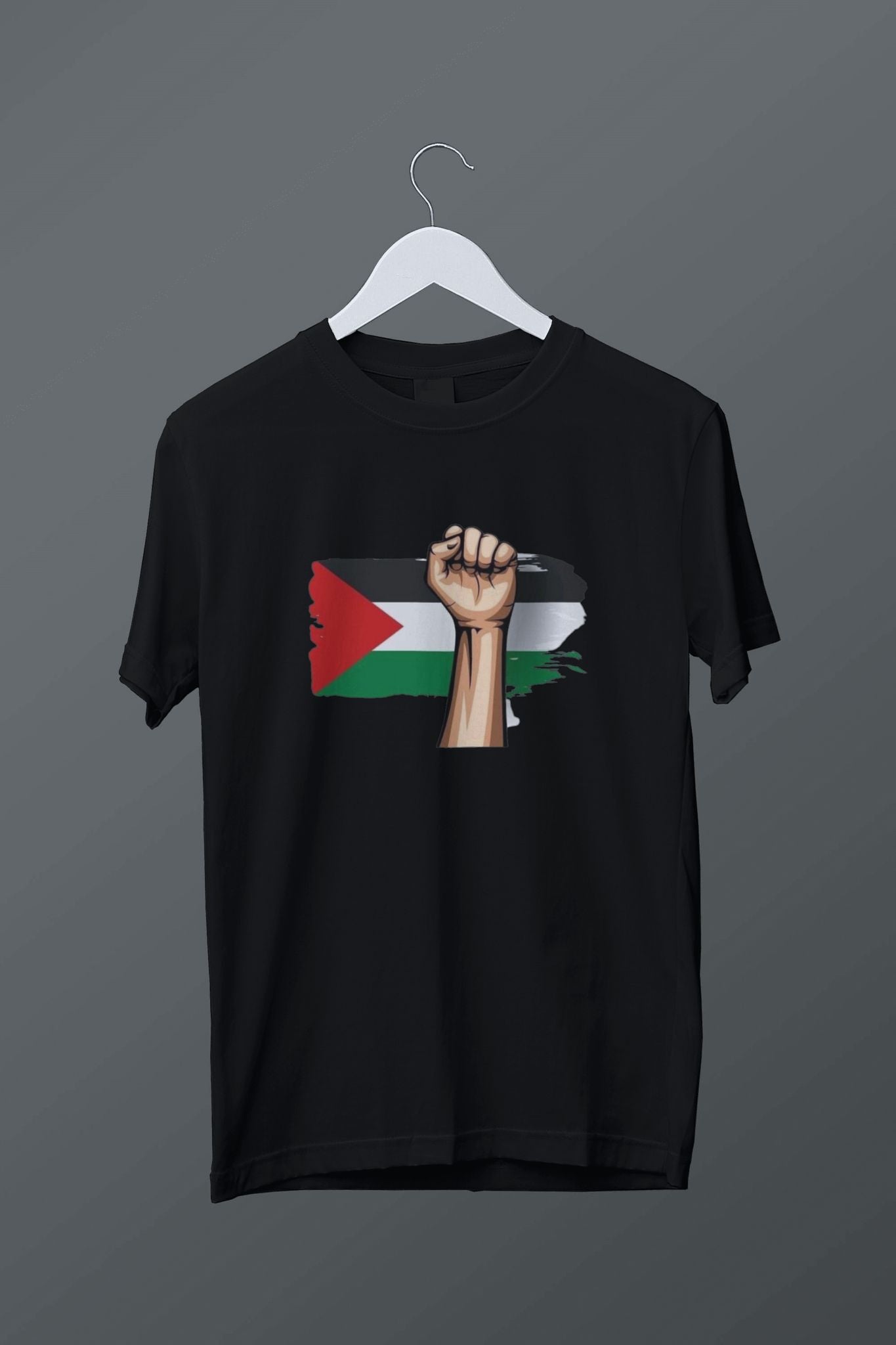 Filistin Temalı Siyah T-shirt