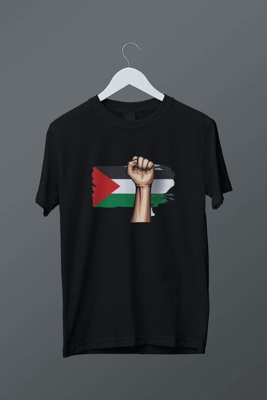 Filistin Temalı Siyah T-shirt